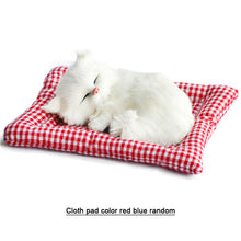 Load image into Gallery viewer, Simulation Mini Cat Cloth Pad Plush Cats Children Birthday Gifts Creative Imitation Ornaments Home Fireplace Decoration Supplies
