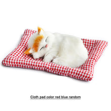 Load image into Gallery viewer, Simulation Mini Cat Cloth Pad Plush Cats Children Birthday Gifts Creative Imitation Ornaments Home Fireplace Decoration Supplies
