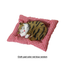Load image into Gallery viewer, Simulation Mini Cat Cloth Pad Plush Cats Children Birthday Gifts Creative Imitation Ornaments Home Fireplace Decoration Supplies
