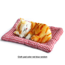Load image into Gallery viewer, Simulation Mini Cat Cloth Pad Plush Cats Children Birthday Gifts Creative Imitation Ornaments Home Fireplace Decoration Supplies
