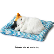 Load image into Gallery viewer, Simulation Mini Cat Cloth Pad Plush Cats Children Birthday Gifts Creative Imitation Ornaments Home Fireplace Decoration Supplies
