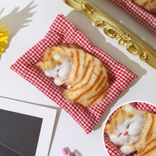 Load image into Gallery viewer, Simulation Mini Cat Cloth Pad Plush Cats Children Birthday Gifts Creative Imitation Ornaments Home Fireplace Decoration Supplies
