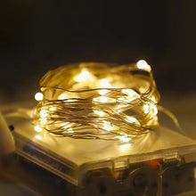 Load image into Gallery viewer, 2M 20 Led Strings Copper Wire 2x AA Battery Operated Christmas Wedding Party Decoration LED String Fairy Lights
