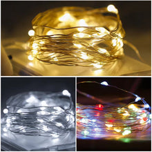 Load image into Gallery viewer, 2M 20 Led Strings Copper Wire 2x AA Battery Operated Christmas Wedding Party Decoration LED String Fairy Lights
