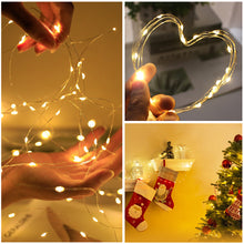 Load image into Gallery viewer, 2M 20 Led Strings Copper Wire 2x AA Battery Operated Christmas Wedding Party Decoration LED String Fairy Lights
