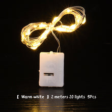 Load image into Gallery viewer, 5Pcs/Pack Mini Fairy Lights Copper With 3 Speed Modes for Christmas Decorations Wedding Party Bouquet Decoration LED String Fairy Lights

