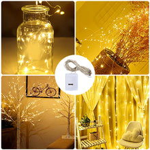 Load image into Gallery viewer, 5Pcs/Pack Mini Fairy Lights Copper With 3 Speed Modes for Christmas Decorations Wedding Party Bouquet Decoration LED String Fairy Lights

