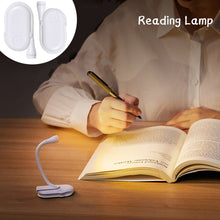 Load image into Gallery viewer, Table Lamp Rechargable Reading Desk Lamp With Clip Book Night Light LED Touch 3 Light Colors Dimming Eye Protection Bedroom Reading Lamp
