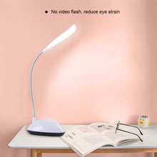 Load image into Gallery viewer, LED Eye Protection Book Night Light Adjustable Angle Mini Clip-On Study Desk Lamp Battery Powered Flexible for Travel Bedroom Reading
