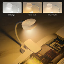 Load image into Gallery viewer, LED Eye Protection Book Night Light Adjustable Light Brightness Mini Clip-On Study Desk Lamp Battery Powered Flexible for Travel Bedroom Reading

