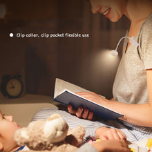Load image into Gallery viewer, LED Eye Protection Book Night Light Adjustable Light Brightness Mini Clip-On Study Desk Lamp Battery Powered Flexible for Travel Bedroom Reading

