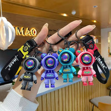 Load image into Gallery viewer, Cartoon Lightning Bear Car Keychain Pendant Bag Astronaut Key Holder Keyfob Key Chain Delicate Key Chain for Girls Couple Gifts Key Ring
