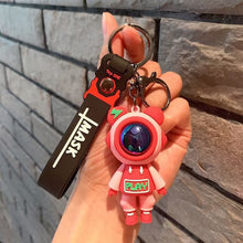 Load image into Gallery viewer, Cartoon Lightning Bear Car Keychain Pendant Bag Astronaut Key Holder Keyfob Key Chain Delicate Key Chain for Girls Couple Gifts Key Ring

