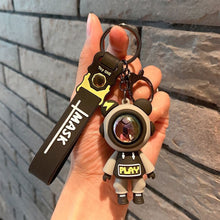 Load image into Gallery viewer, Cartoon Lightning Bear Car Keychain Pendant Bag Astronaut Key Holder Keyfob Key Chain Delicate Key Chain for Girls Couple Gifts Key Ring
