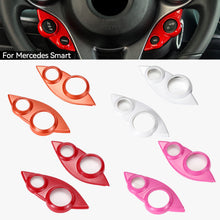 Load image into Gallery viewer, Pair Car Steering Wheel Button Cover Decoration Frame Accessories Modification Supplies For Mercedes Smart 453 Fortow Forfour
