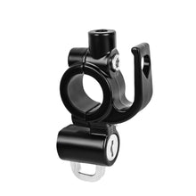 Load image into Gallery viewer, Metal Motorcycle Helmet Lock with Mirror Bracket Bike Handlebar Helmet Anti-theft Safety Lock Hooks Accessories Two Keys
