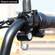Load image into Gallery viewer, Metal Motorcycle Helmet Lock with Mirror Bracket Bike Handlebar Helmet Anti-theft Safety Lock Hooks Accessories Two Keys
