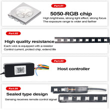 Load image into Gallery viewer, DC 12V Car LED RGB Lights Scanner Knight Rider Strobe Flash Light Strip With Remote Control Car Decorative Lamps
