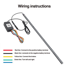 Load image into Gallery viewer, DC 12V Car LED RGB Lights Scanner Knight Rider Strobe Flash Light Strip With Remote Control Car Decorative Lamps

