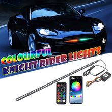 Load image into Gallery viewer, DC 12V Car LED RGB Lights Scanner Knight Rider Strobe Flash Light Strip With Remote Control Car Decorative Lamps
