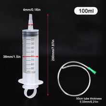 Load image into Gallery viewer, 100/300/550ml Large Capacity Syringes Oil Pump With 50cm Hose Pet Feeding Measuring Pump Hydroponics Nutrient Big Syringe
