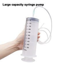 Load image into Gallery viewer, 100/300/550ml Large Capacity Syringes Oil Pump With 50cm Hose Pet Feeding Measuring Pump Hydroponics Nutrient Big Syringe
