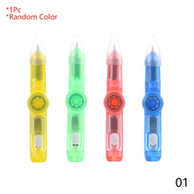 Load image into Gallery viewer, Glow Rotating Spinning Gaming Pen LED Colourful Luminous Flash Ball Point Writing Toy Pens Rolling Finger
