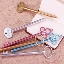 Load image into Gallery viewer, Key Shape Gel Pen Black Ink Stationery Sign Write Tool School Office Stationery Supplies

