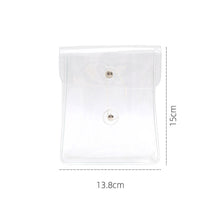 Load image into Gallery viewer, Outdoor Waterproof Transparent PVC Storage Bag for Journal Stickers Tapes Makeup Bag for Traveling Dolls Display Cases
