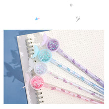 Load image into Gallery viewer, Butterfly Pendant Gel Pen Cartoon Butterfly Gel-Ink Anti-mosquito Sequined Signature Pen Kawaii Magical Pen Writing Tool
