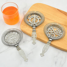 Load image into Gallery viewer, Rustproof Skull And Gear Wheel Bar Strainer Sprung Cocktail Strainer Stainless Steel Deluxe Strainer Bar Tools Professional Barware
