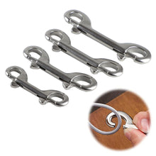 Load image into Gallery viewer, 1PC 76-115MM 304/316 Stainless Steel Diving Double-Head Hook Diving B-Shape Quick Release Spring Buckle BCD Scuba Equipment Accessories
