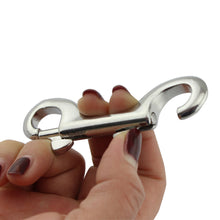 Load image into Gallery viewer, 1PC 76-115MM 304/316 Stainless Steel Diving Double-Head Hook Diving B-Shape Quick Release Spring Buckle BCD Scuba Equipment Accessories
