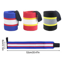 Load image into Gallery viewer, 1PC Sports Fitness Winding Pressure Wrist Strap With Thumb Ring Basketball Weight Lifting Hard Pull Anti-Slip Sweat Absorption Booster Strap Protective Bandage
