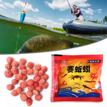 Load image into Gallery viewer, 5 Bags Cage Net Bait Analogy Earthworm Floating Type Puffed Pellet Bait Eel River Shrimp Bait Gear Accessories
