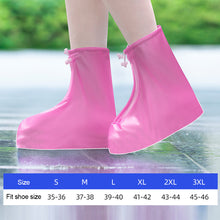 Load image into Gallery viewer, Silicone Waterproof Shoe Cover Unisex Shoes Protectors Rain Boots for Indoor Outdoor Rainy Reusable Quality Non-slip Shoe Cover

