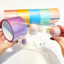 Load image into Gallery viewer, 6 Rolls Of Adhesive Tapes Colored Tapes DIY Sticky Tapes Decompression Colored Duct Tapes Fidget Pearlescent Adhesive Ball Tape
