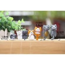Load image into Gallery viewer, 6Pcs Cats for Car Dashboard Ornaments Gifts Car Center Console Decoration Auto Interior Accessories
