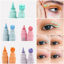 Load image into Gallery viewer, Double-headed Seal Colorful Eyeliner Matte Quick-drying Sweatproof Waterproof Anti-smudge Eyeliner Eye Makeup Cosmetics
