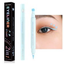 Load image into Gallery viewer, Double-headed Seal Colorful Eyeliner Matte Quick-drying Sweatproof Waterproof Anti-smudge Eyeliner Eye Makeup Cosmetics
