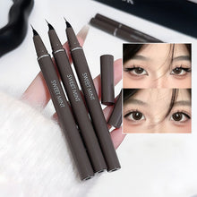 Load image into Gallery viewer, Curved Pen Tip Paint Eyeliner Liquid Pen Waterproof Sweatproof Long-lasting Non Smudging Eyeliner Pen Eye Makeup Cosmetics
