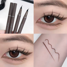 Load image into Gallery viewer, Curved Pen Tip Paint Eyeliner Liquid Pen Waterproof Sweatproof Long-lasting Non Smudging Eyeliner Pen Eye Makeup Cosmetics
