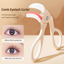 Load image into Gallery viewer, Wide-angle Comb Tooth Eyelash Curler Portable Natural Curling Long-lasting Shaping Eyelash Curler Auxiliary Makeup Tool
