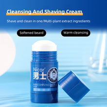 Load image into Gallery viewer, Portable Shaving Cream Lubricate Beard Deep Cleasing Smooth Shave Moisturizing Facial Cleanser Shaving Stick Facial Care for Men
