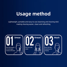Load image into Gallery viewer, Portable Shaving Cream Lubricate Beard Deep Cleasing Smooth Shave Moisturizing Facial Cleanser Shaving Stick Facial Care for Men
