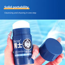 Load image into Gallery viewer, Portable Shaving Cream Lubricate Beard Deep Cleasing Smooth Shave Moisturizing Facial Cleanser Shaving Stick Facial Care for Men

