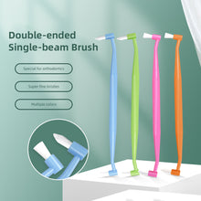 Load image into Gallery viewer, Double Head Single Bundle Orthodontic Toothbrush Interdental Cleaning Brush Portable Soft Bristles Tooth Cleaning Tool
