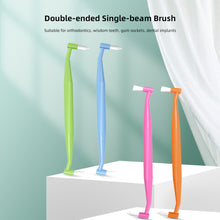 Load image into Gallery viewer, Double Head Single Bundle Orthodontic Toothbrush Interdental Cleaning Brush Portable Soft Bristles Tooth Cleaning Tool
