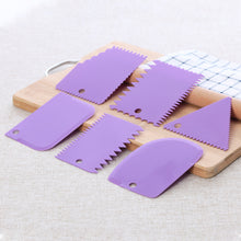 Load image into Gallery viewer, 6PCS/Set Pottery Plastic Scraper Tools Soft Clay Sculpture Carving Tool Professional Portable Carved Pottery Tool Sets DIY Polymer Clay Texture Scraper
