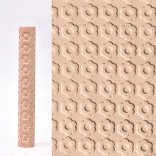 Load image into Gallery viewer, 3D Pottery Tools Wooden Texture Rolling Stick Pottery Embossed Rod Flower Pattern Relief Soft Clay Tools Hand Pressure Mud Rollers DIY Clay Craft Tool
